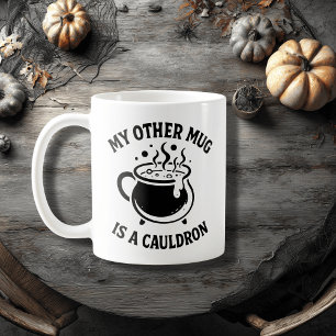 Witchy Black Cauldron Design – Magical Potion Brew Coffee Mug