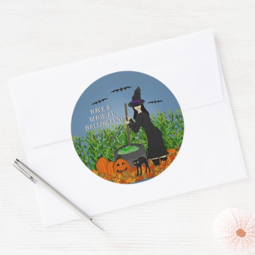 Witchy Brew Halloween Stickers