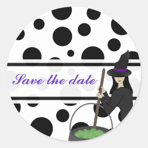 Witchy Brew Save the date Stickers