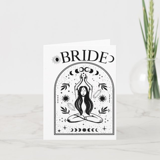 Witchy Bride Coven Tarot Celestial Gothic Bachelor Card (Front)