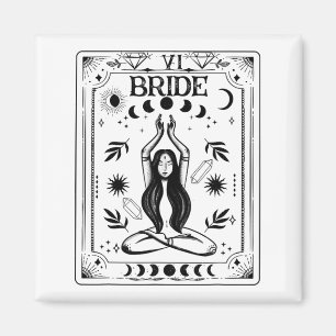 Witchy Bride Coven Tarot Celestial Gothic Bachelor Magnet