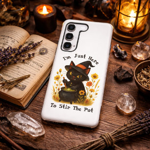 Witchy Cat - I’m Just Here to Stir the Pot Samsung Galaxy S22+ Case