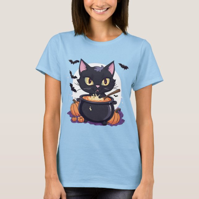Witchy Cat Potion T-Shirt (Front)