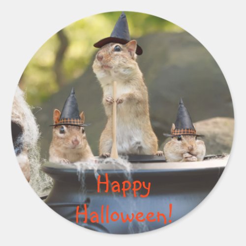 Witchy Chipmunks Stickers