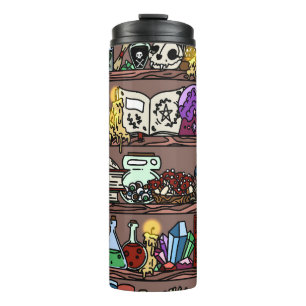Witchy Cozy Bookshelf Clutter Thermal Tumbler