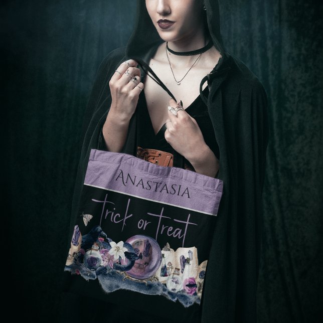 Witchy Elegance Reusable Halloween Tote Bag (Creator Uploaded)