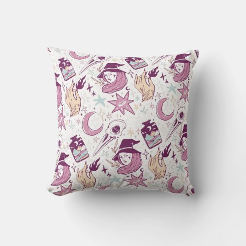 Witchy Elements  Throw Pillow