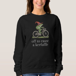 Witchy Frog Bicycle Cottagecore Kerfuffle Sweatshirt