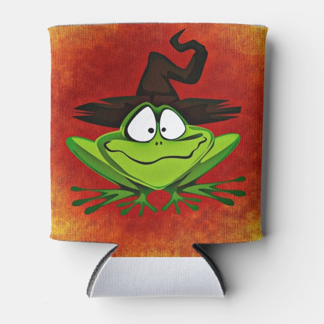 Witchy Frog Can Cooler (Front)