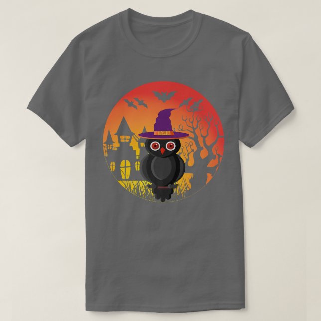 Witchy Gifts Halloween Owl Haunted Mansion Witchcr T-Shirt (Design Front)