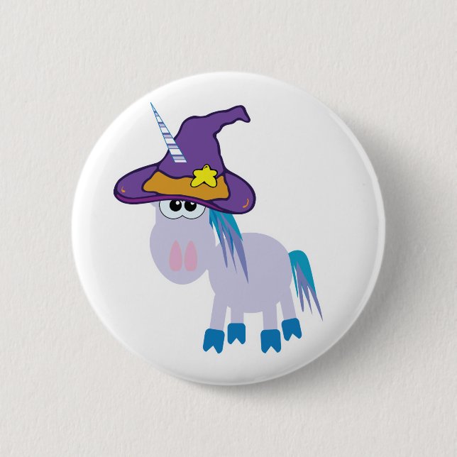witchy goofkins unicorn button (Front)