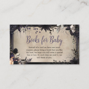 Witchy Gothic Halloween Baby Shower Books for Baby Enclosure Card