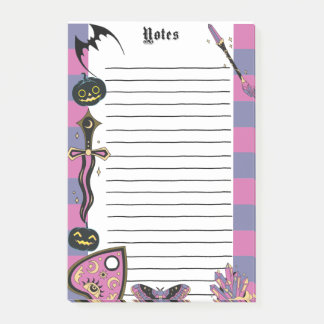 Witchy Gothic Spooky Notepad Halloween Memo Pad