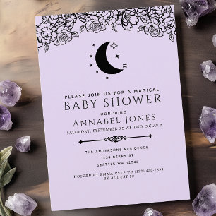 Witchy Gothic Tarot Card Nuetral Baby Shower