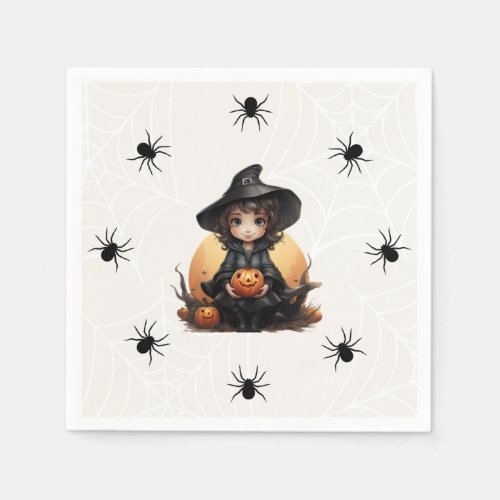 Witchy Halloween Baby Shower Napkins