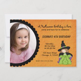Witchy Halloween Birthday Invitation
