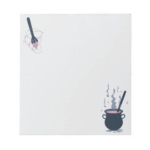 Witchy Halloween Caldron and Magic Wand Notepad