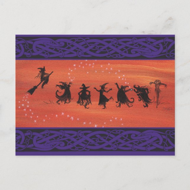 Witchy Halloween Celebration. Postcard (Front)