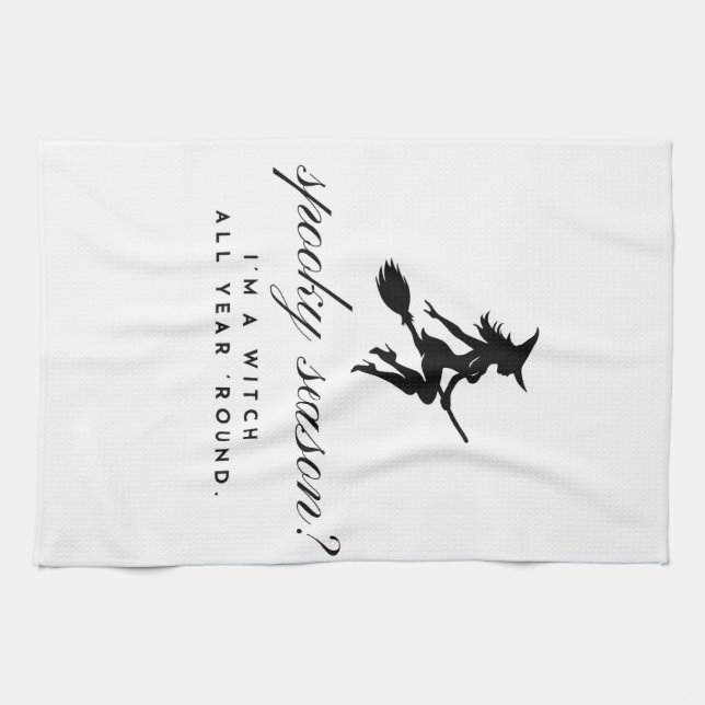 witchy halloween kitchen towel || spooky season (Horizontal)