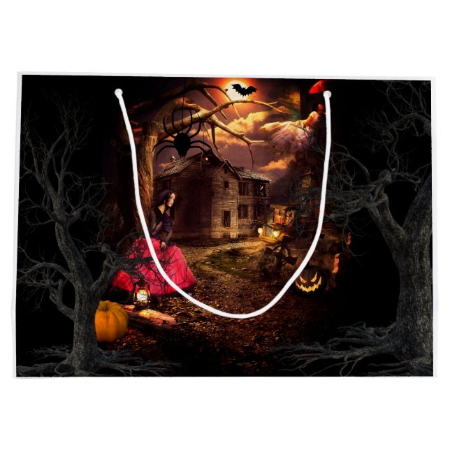 Witchy Halloween  Large Gift Bag (Back)