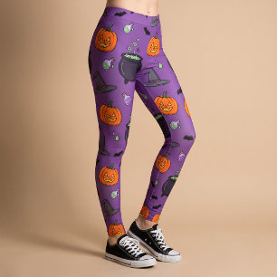 Witchy Halloween Leggings Yoga Pants for women