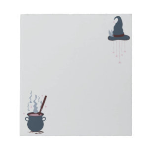 Witchy Halloween - Magic Hat & Caldron Notepad
