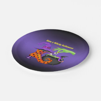 Witchy Halloween Paper Party Plate
