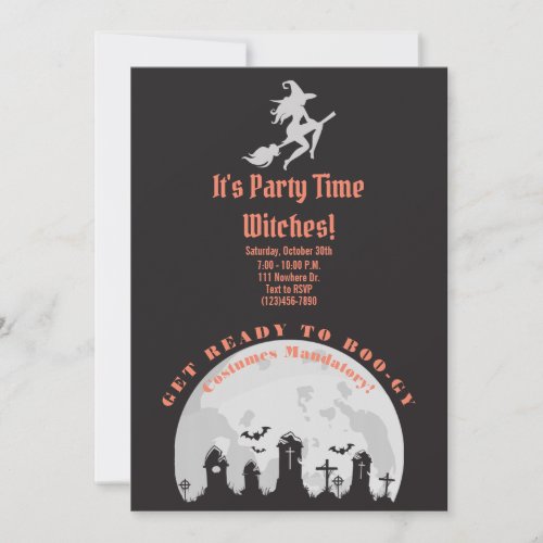 Witchy Halloween Party Invitation