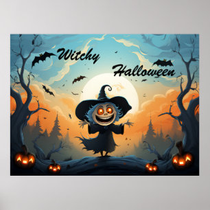 Witchy Halloween Poster
