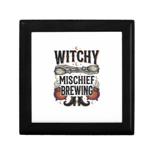 Witchy Halloween Shirt With Broom And Cauldrons_1 Gift Box