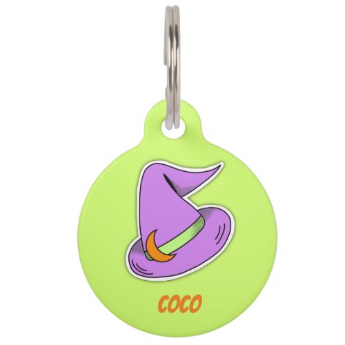 Witchy Halloween Spooky Pet Tag Dog ID Tag