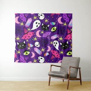 Witchy Halloween Tapestry