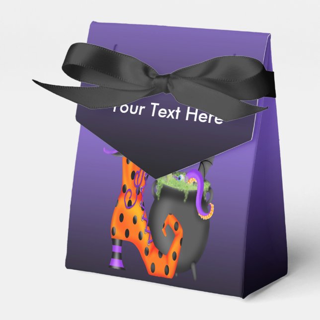 Witchy Halloween Tent Favor Box (Front Side)