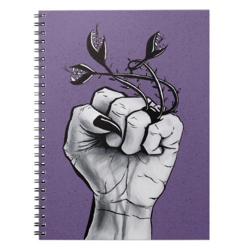 Witchy Hand With Black Nails And Monster Ring Notebook