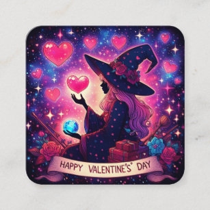 Witchy Heart Love Valentines Day Magical Cards