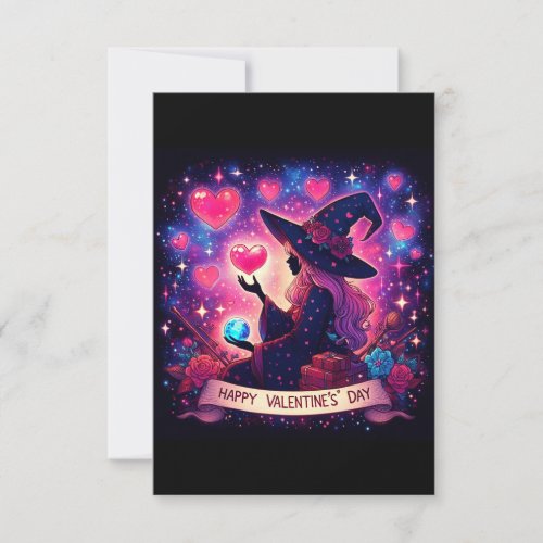 Witchy Heart Love Valentines Day Magical Cards