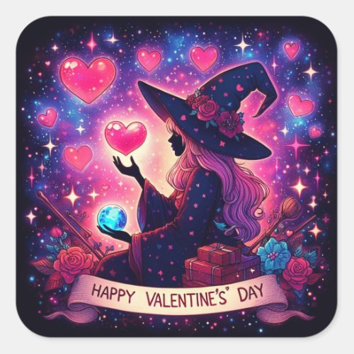 Witchy Heart Love Valentines Day Magical Stickers