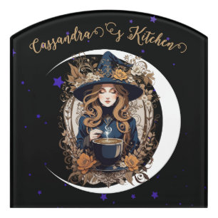 Witchy Kitchen Personalized Door Sign