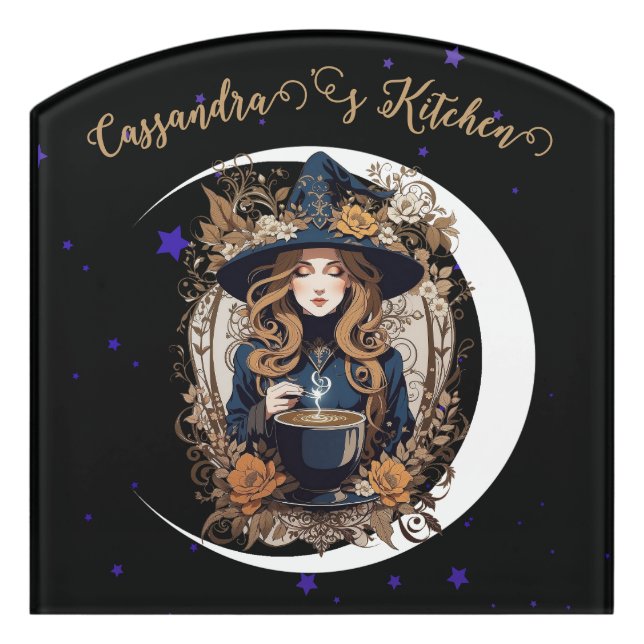 Witchy Kitchen Personalized  Door Sign (Contour Front)