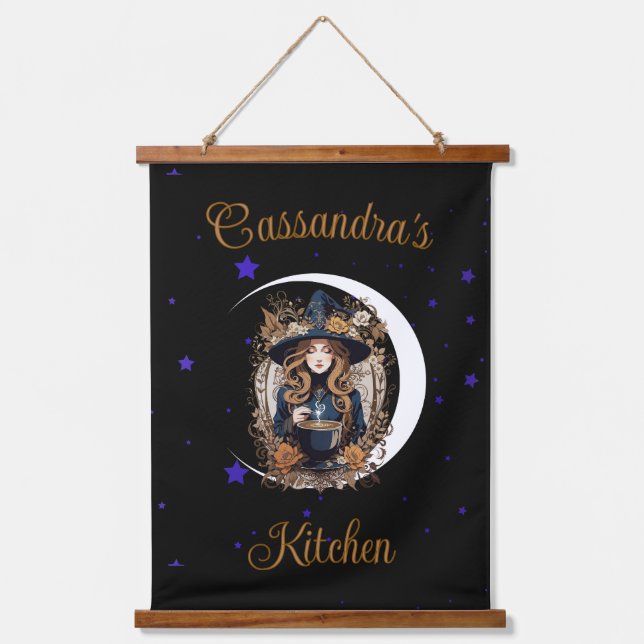 Witchy Kitchen Personalized  Hanging Tapestry (Front)