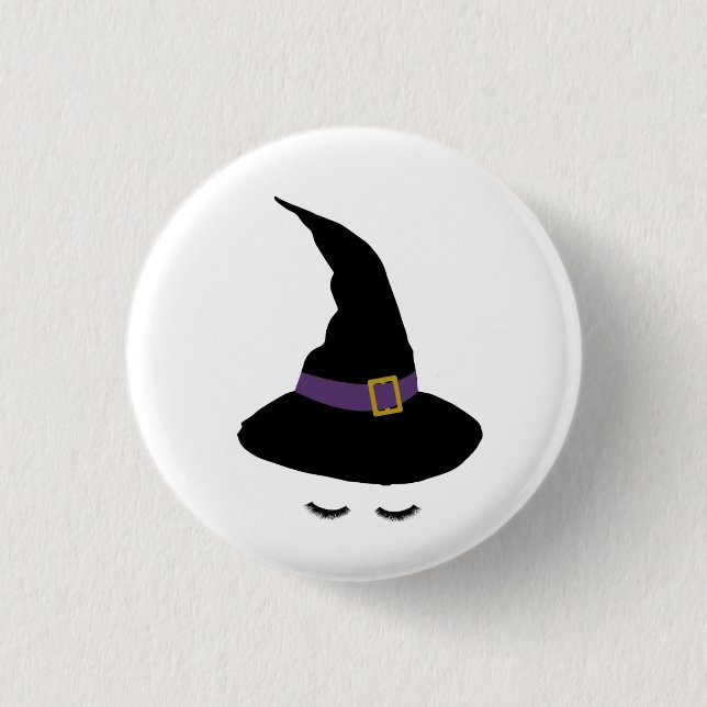 Witchy Lashes Pinback Button (Front)