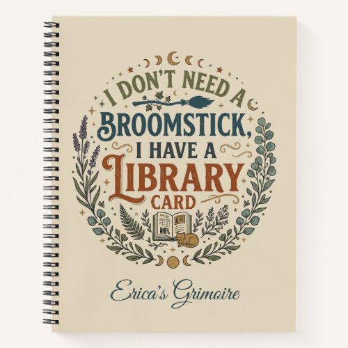 Witchy Librarian Library Card Book Lover Custom