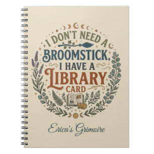 Witchy Librarian Library Card Book Lover Custom