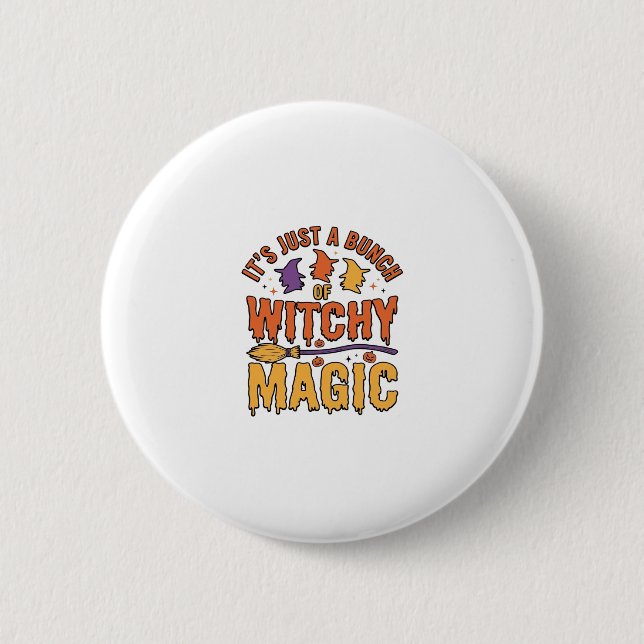 Witchy Magic Halloween Typography Design_1 Button (Front)