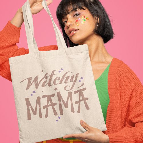 Witchy Mama Halloween Basic Witch Tote Bag