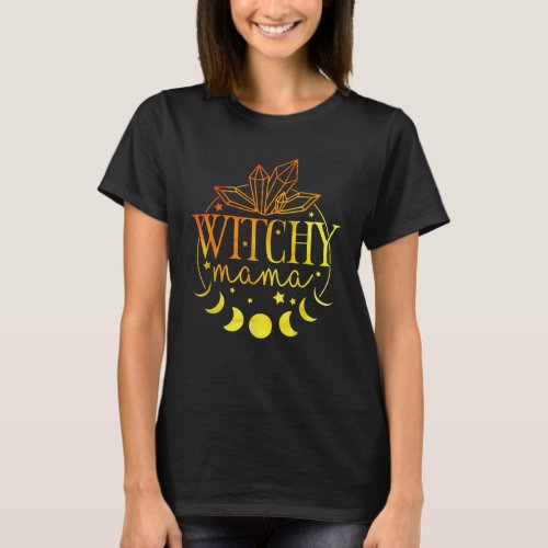 Witchy Mama Halloween Costume Witch T_Shirt