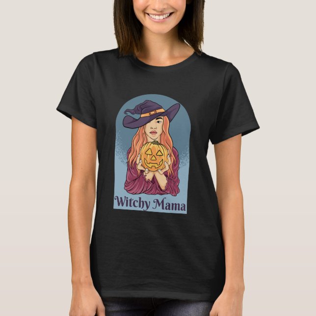 Witchy Mama - Halloween T-Shirt (Front)