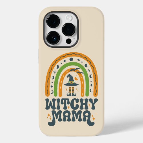 Witchy Mama Mom Mother Rainbow Groovy Halloween  Case_Mate iPhone 14 Pro Case