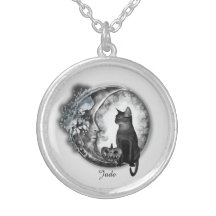 Witchy Moon And Black Cat Personalized