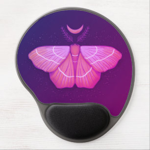 Witchy Moth Butterfly Purple Magical Insect Gel Mouse Pad